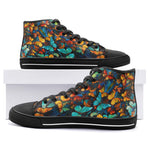 High-Top Canvas Shoes Colorful Butterflies