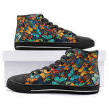 High-Top Canvas Shoes Colorful Butterflies
