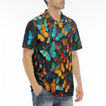 Men's Polo Shirt Colorful Butterflies