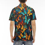 Men's Polo Shirt Colorful Butterflies