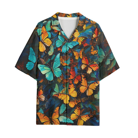 Hawaiian Shirt Colorful Butterflies