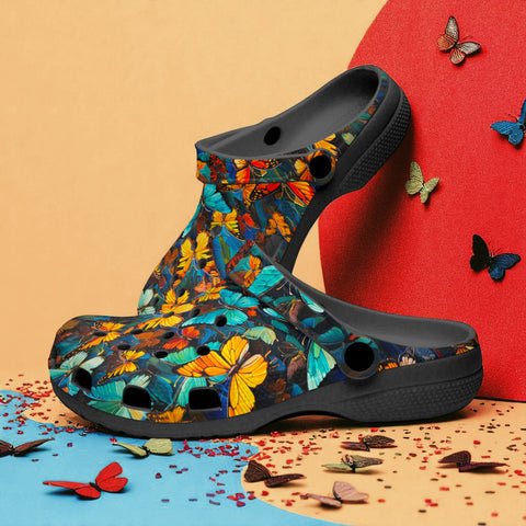 Classic Clogs Colorful Butterflies