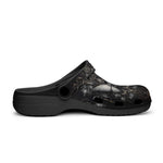 Classic Clogs Gothic Silver Butterfly And Flowers