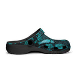 Classic Clogs Gothic Turquoise Butterfly And Flowers