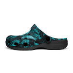 Classic Clogs Gothic Turquoise Butterfly And Flowers