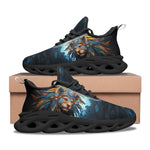 Sports Sneakers Aztec Lion with Colorful Feathers
