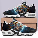 Air Cushion Sneakers Aztec Lion with Colorful Feathers