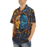 Hawaiian Shirt Stained Glass Sun and Moon
