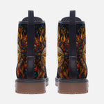 Leather Boots Stained Glass Sun and Moon