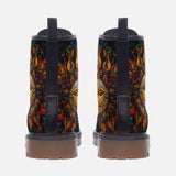 Leather Boots Stained Glass Sun and Moon