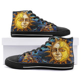 High-Top Canvas Shoes Ancient Fantasy Sun and Moon