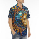 Men's Polo Shirt Ancient Fantasy Sun and Moon