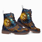 Leather Boots Ancient Fantasy Sun and Moon