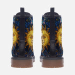 Leather Boots Ancient Fantasy Sun and Moon