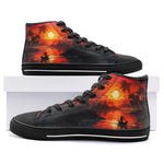 High-Top Canvas Shoes Fantasy Tropical Sunset