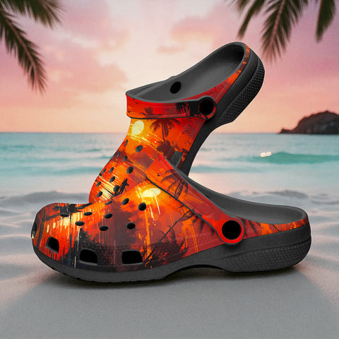 Classic Clogs Fantasy Tropical Sunset