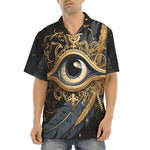 Hawaiian Shirt Golden Eye with Feather Symbolism