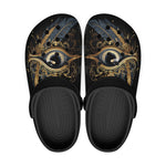 Classic Clogs Golden Eye with Feather Symbolism