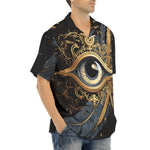 Hawaiian Shirt Golden Eye with Feather Symbolism