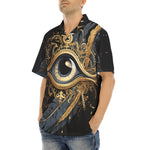 Hawaiian Shirt Golden Eye with Feather Symbolism