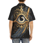 Hawaiian Shirt Golden Eye with Feather Symbolism
