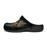 Classic Clogs Golden Eye with Feather Symbolism