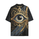 Hawaiian Shirt Golden Eye with Feather Symbolism