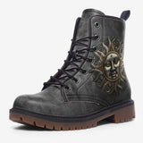 Leather Boots Dark Silver Sun Fantasy Art