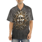 Hawaiian Shirt Dark Silver Sun Fantasy Art
