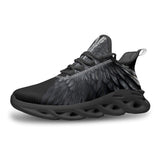 Sports Sneakers Black Angel Wings