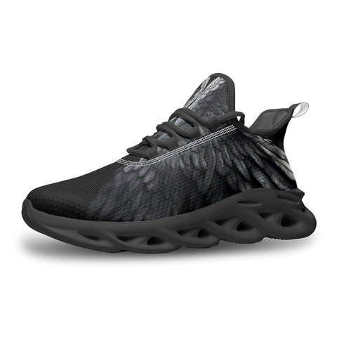 Sports Sneakers Black Angel Wings