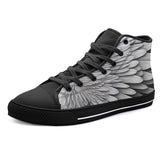 High-Top Canvas Shoes White Angel Wings