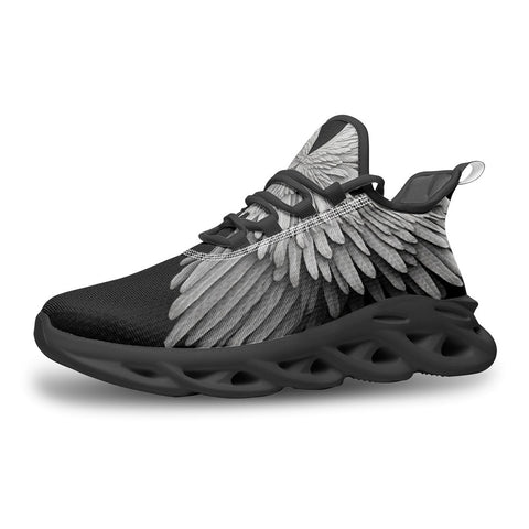 Sports Sneakers White Angel Wings