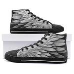 High-Top Canvas Shoes White Angel Wings