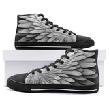 High-Top Canvas Shoes White Angel Wings
