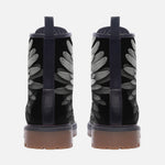 Leather Boots White Angel Wings