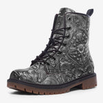 Leather Boots Silver Metal Ornaments