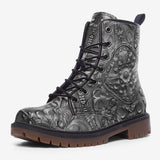 Leather Boots Silver Metal Ornaments