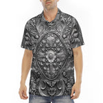 Men's Polo Shirt Silver Metal Ornaments