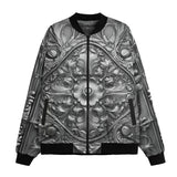 Bomber Jacket Silver Metal Ornaments
