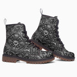 Leather Boots Silver Metal Ornaments