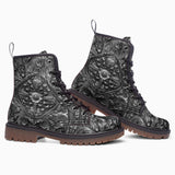 Leather Boots Silver Metal Ornaments