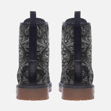 Leather Boots Silver Metal Ornaments