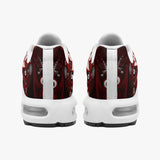 Air Cushion Sneakers Red Abstract Floral Motifs