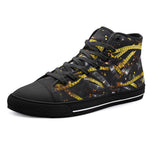 High-Top Canvas Shoes Warning Police Tape