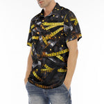 Men's Polo Shirt Warning Police Tape