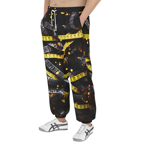 Men's Sweatpants Warning Police Tape