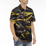 Men's Polo Shirt Warning Police Tape