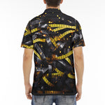 Men's Polo Shirt Warning Police Tape