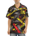 Hawaiian Shirt Caution Tapes Abstraction